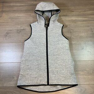 Lululemon Insculpt Vest Women’s 6 Gray Black Reversible Scuba Zip Up Hooded